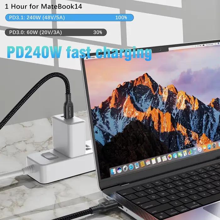 Câble USB C vers C USB3.2 Gen2x2 20 Gbps toutes fonctions
