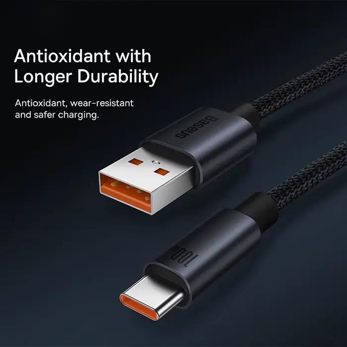 Baseus 66 W/100 W USB Type C câble pour Huawei P50 P40 Pro Honor Super Charge 6A