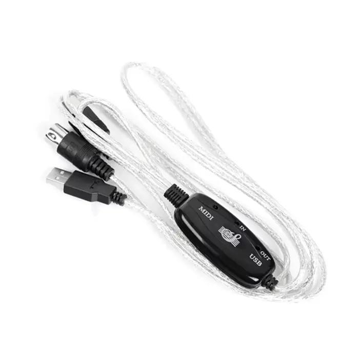 Câble adaptateur audio MIDI vers USB IN-OUT pour clavier électronique 5 broches connecteur jack à USB accessoire pour instruments de musique occassions spéciales création musicale