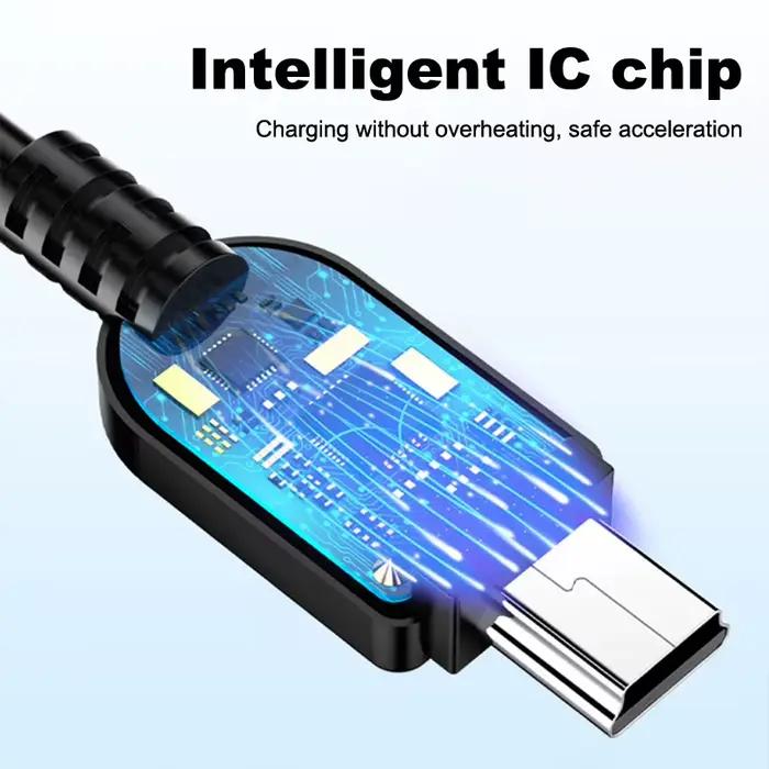 Câble USB 0, 8 m 2.0A Mâle vers Mini B 5 broches 5P Port T MiniUSB pour appareils MP3 MP4