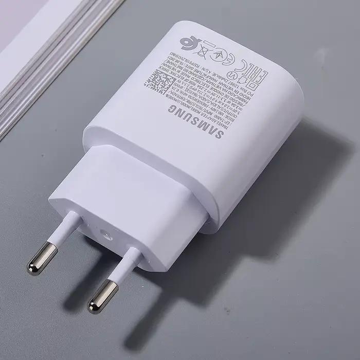 Chargeur Super Rapide Samsung 25W USB Type C Cargador EP-TA800 Adaptateur Secteur EU pour Galaxy A32 A52 A72 A34 A35 A36 S26 S25 S24 Plus