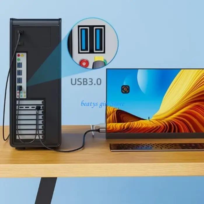 C7AB USB C à DisplayPort Cable 4K @ 60Hz 2K @ 144Hz USB Aluminium Type C pour ordinateur portable