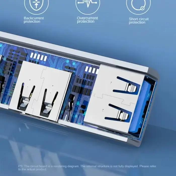 HUB USB 3 en 1 OTG USB 3.0/type-c 3.0 à 3 USB répartiteur USB vitesse 5.0Gbps 3 ports Type C HUB pour PC portable