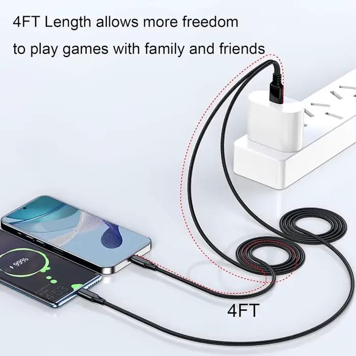 Câble de chargement multiple USB 2 en 1, cordon de téléphone multiple USB C