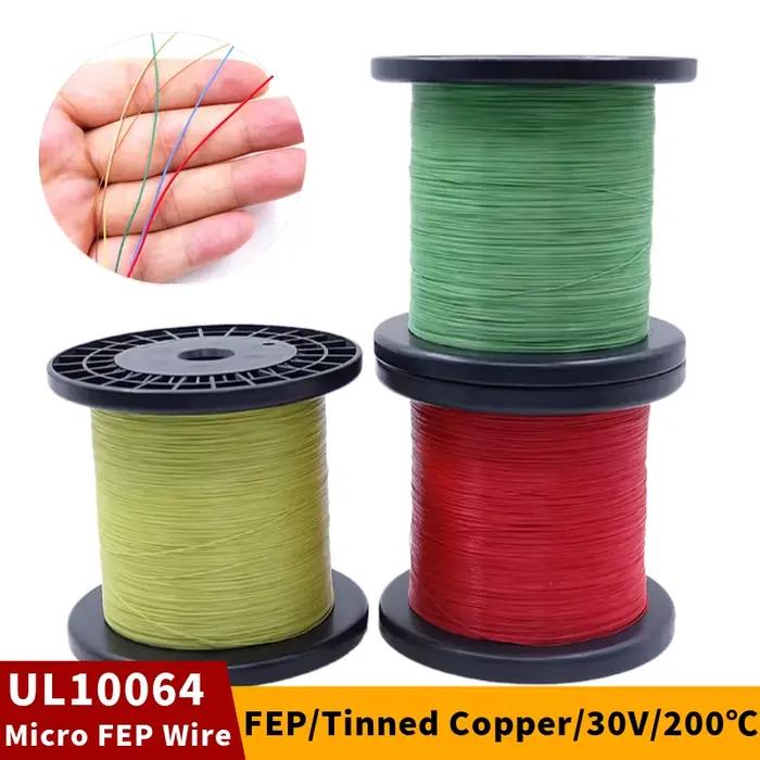Fil de cuivre FEP UL10064 PTFE plastique 40/36/34/32/30/28/26AWG fils Micro Litz Ultra fins soudure câble