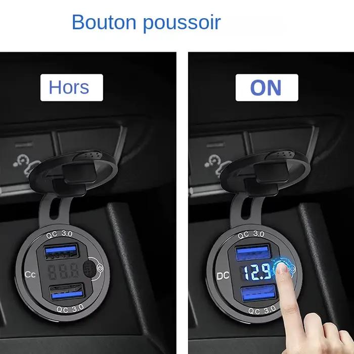 Chargeur rapide en aluminium QC3.0