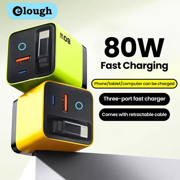 Elough – chargeur en nitrure de gallium 80W