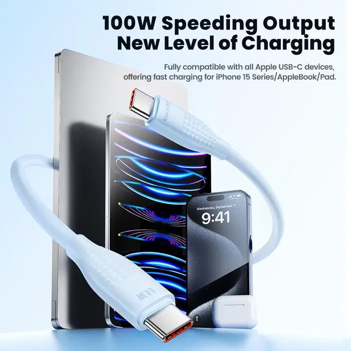 Toocki 100W USB C à Type C câble de charge rapide