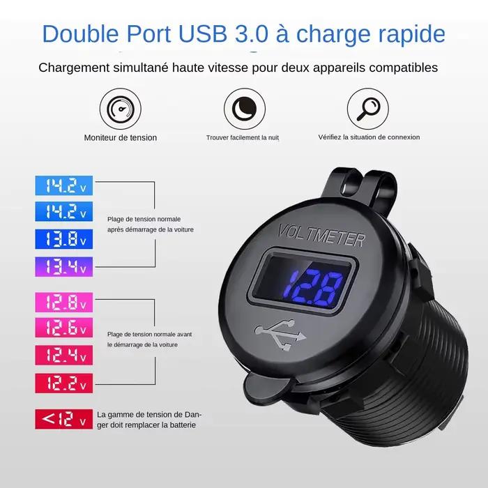 Chargeur rapide en aluminium QC3.0