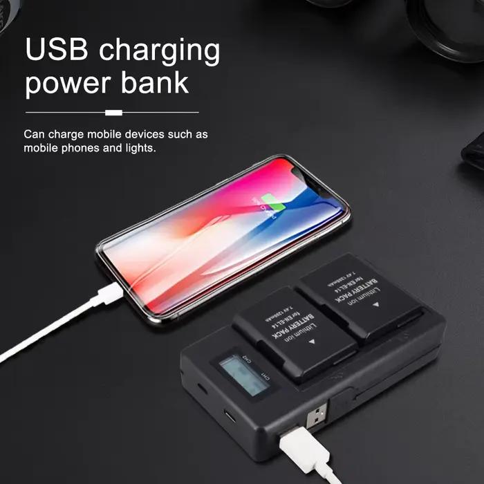 PALO EN-EL14 EN-EL14a EN EL14 Chargeur de batterie LCD