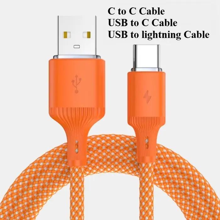 Câble de chargement rapide USB Lightning tressé pour données C à C adaptable à iPhone Apple Huawei Xiaomi Redmi Samsung occasions quotidiennes et cadeaux