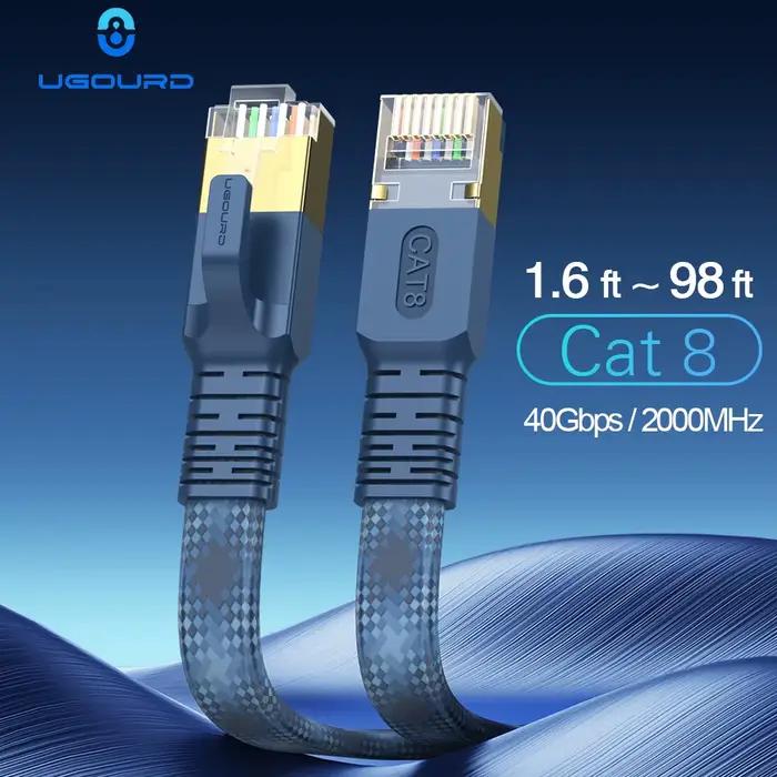 Câble Internet réseau plat CAT 8 40Gbps 2000MHz rond RJ45