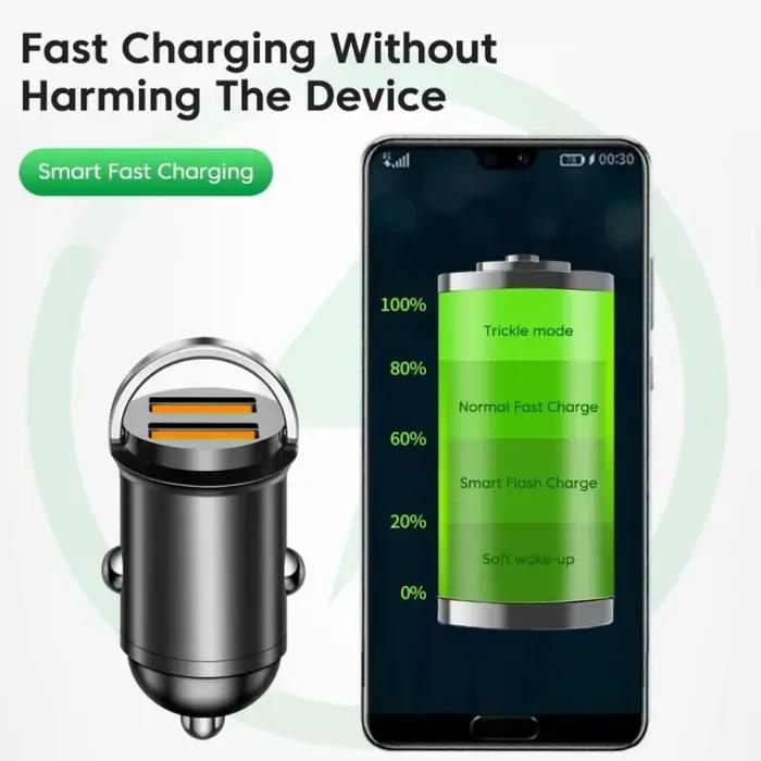 Mini chargeur de voiture double port 100W 200W