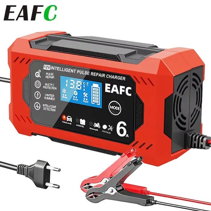Chargeur de batterie de voiture Snap12V avec écran LCD pour voitures et motos compatibles avec les batteries au plomb-acide calcium GEL AGM Wet EFB occasions spéciales