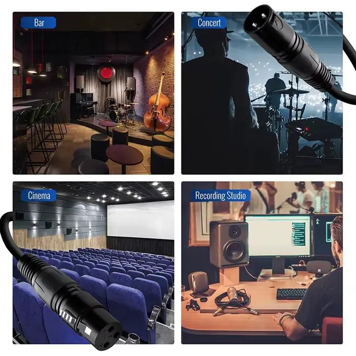 Câble XLR 3 broches, lignes Audio mâle vers XLR femelle
