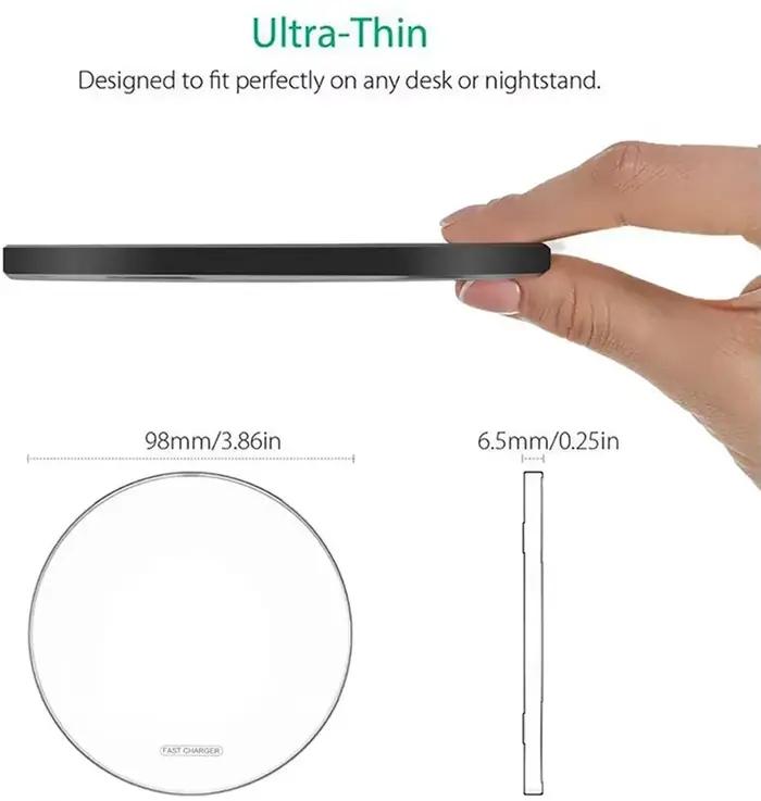 Chargeur sans fil USB-C à charge rapide pour iPhone 17 16 15 14 13 12 Samsung S24 S23 S22 station de charge rapide avec indication LED et câble inclus