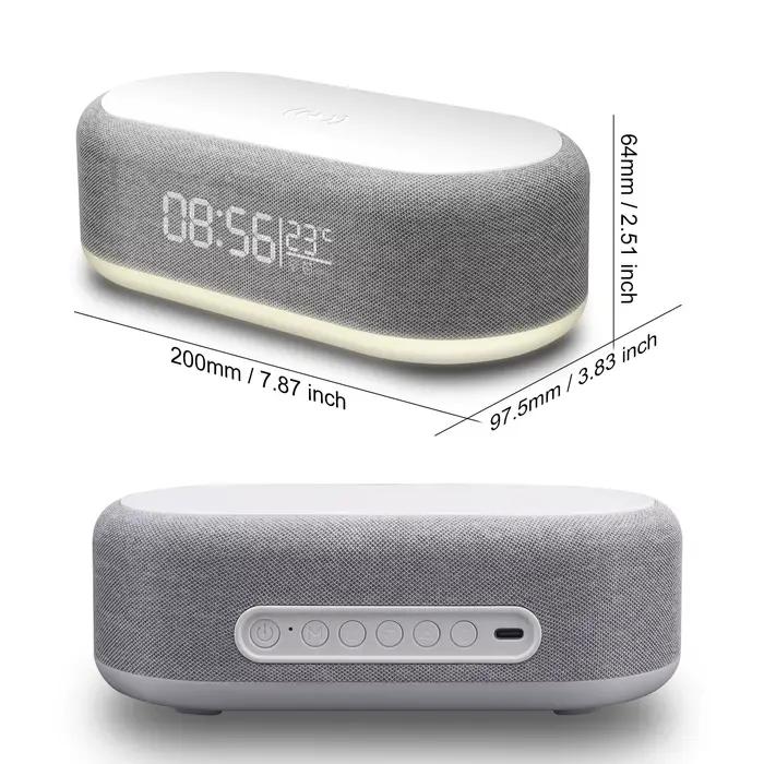 Support de chargeur sans fil réveil temps lumière LED chargeur de téléphone 15W Station de charge rapide pour iPhone 17 ~ 12 Samsung Xiaomi