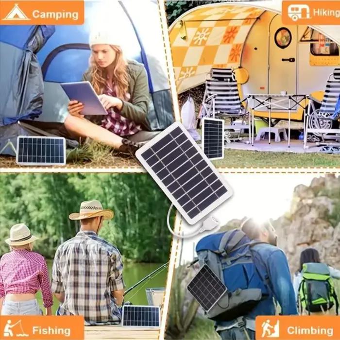 Chargeur solaire USB portable sûr et stable pour voyages en plein air camping randonnée ventilation lampe de poche