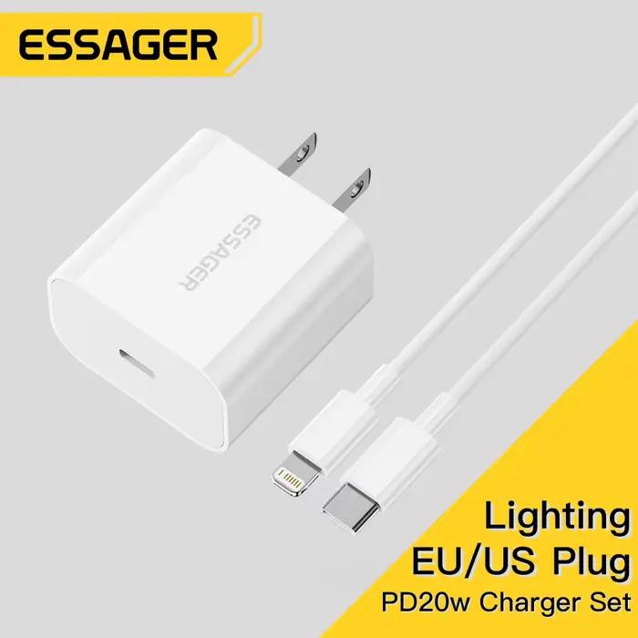 Essager 20W chargeur Charge rapide type-c Lightning
