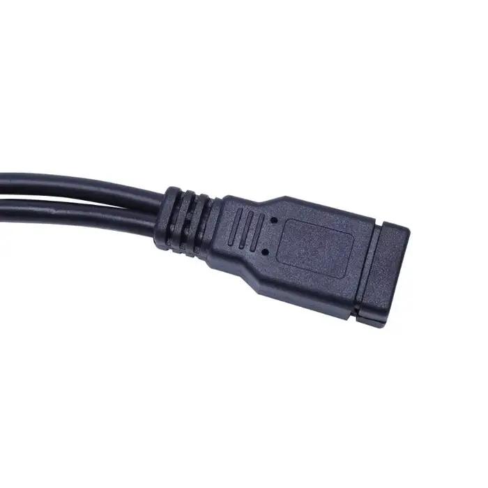 Adaptateur USB A femelle vers Double mâle câble chargeur Type A Double séparateur pour 3D printing et bureaux occasions spéciales