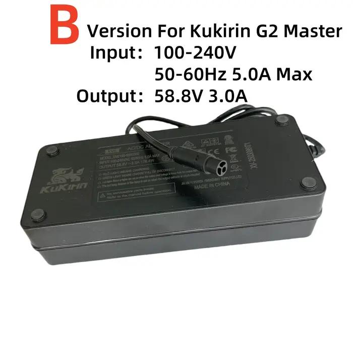 Chargeur lithium 58,8V 2,0A d'origine pour trottinette électrique Kukirin G2 Master, pièces de rechange pour chargeur de batterie Kugoo Kirin G2master