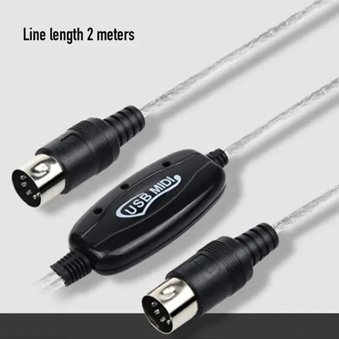 Câble adaptateur audio MIDI vers USB IN-OUT pour clavier électronique 5 broches connecteur jack à USB accessoire pour instruments de musique occassions spéciales création musicale
