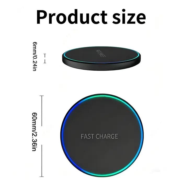 Chargeur sans fil, charge rapide par induction. Compact et portable