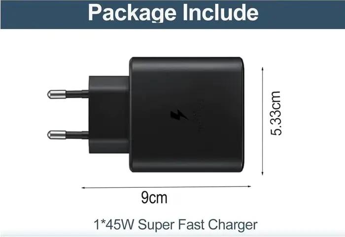 2 chargeurs rapides 45W pour Galaxy Ultra S25
