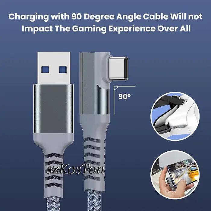 Câble de charge de ligne de données de 3 à 5m pour Meta Quest 3S /3/2 Pico4 3.0