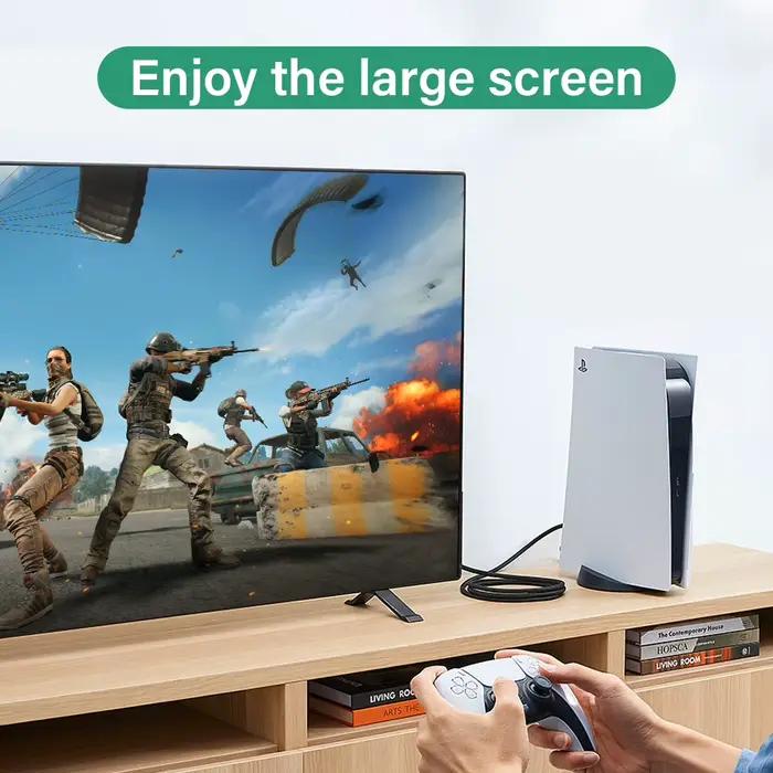 Câble HDMI 8K Compatible HDMI 2.1 Ultra Haute Vitesse 48Gbps Pour HDTV PS5 PS4 Projecteur Occasions Spéciales