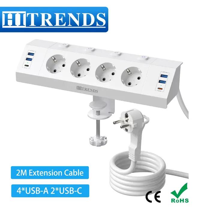 Multiprise USB de bureau avec interrupteurs individuels