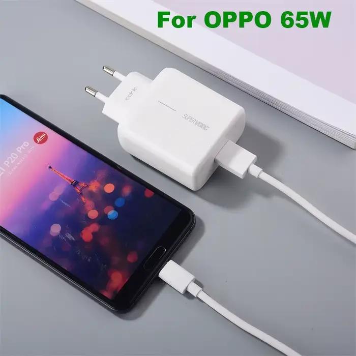 Original pour OPPO trouver X3 Pro/Lite Reno 4 5 6 Pro + chargeur 65W Super VOOC 2.0 EU