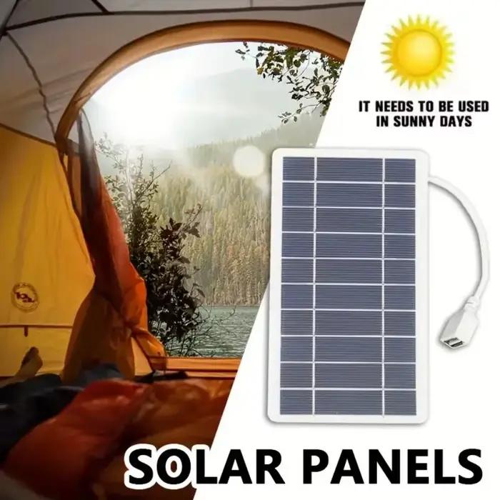 Chargeur solaire USB portable sûr et stable pour voyages en plein air camping randonnée ventilation lampe de poche