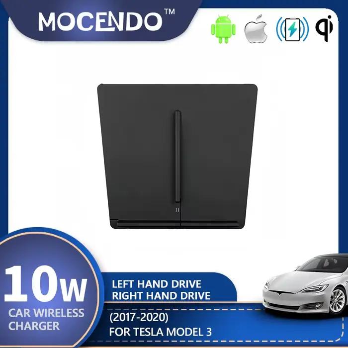 Chargeur sans fil rapide de voiture pour Tesla modèle 3 2017-2020 2 entrées USB