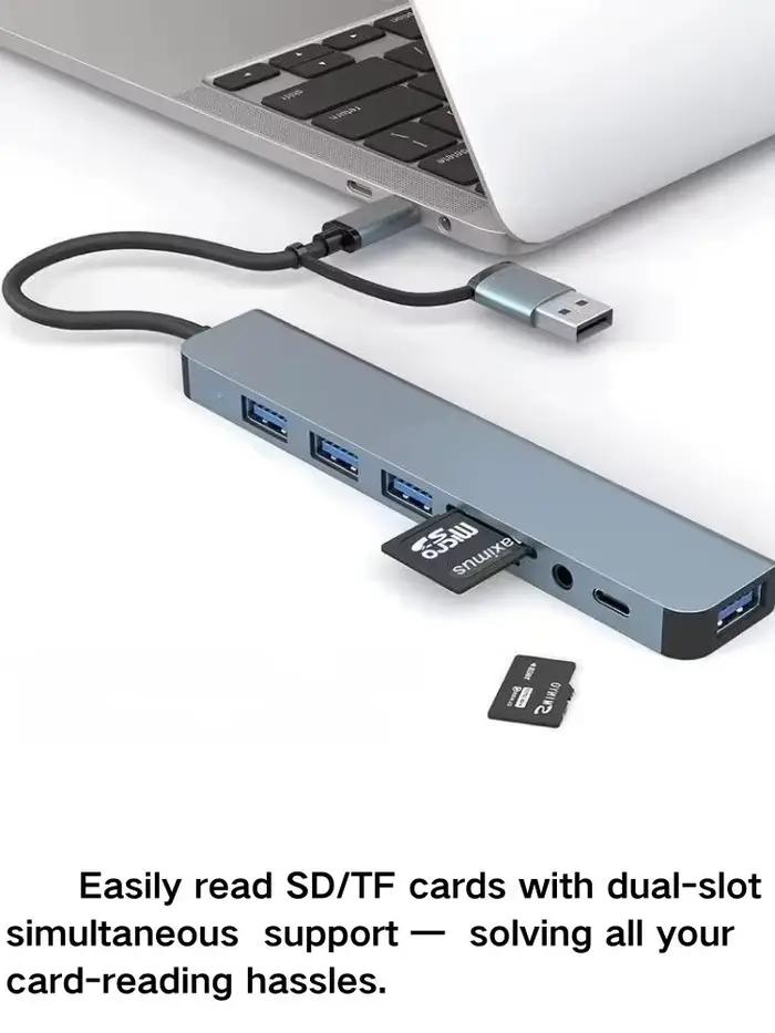 Hub USB-C 3 en 1 : type-c 3 en 1 PD100W+HDMI(4K/30 Hz)+USB3.0