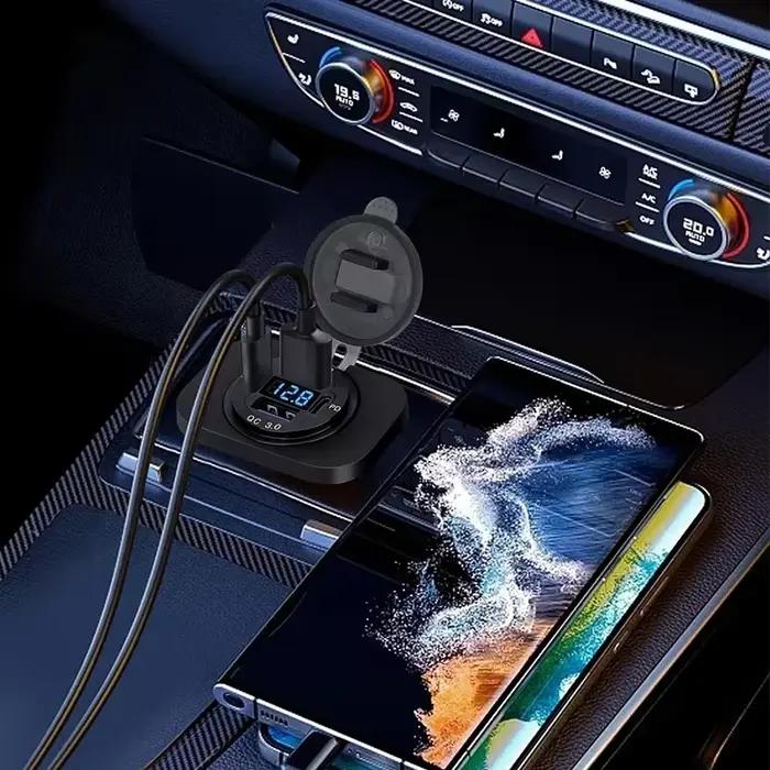 Nouveau chargeur de voiture USB 83W double PD