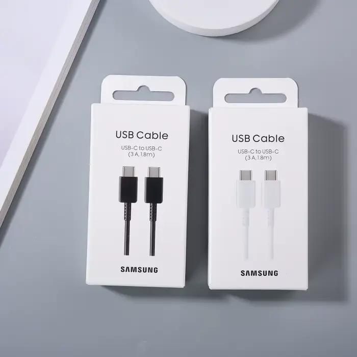 Câble d'origine SAMSUNG 45W PD USB C 1/1.8M 3A pour Galaxy S24 S25 Ultra Note 10 A54 Fold 7 6 25W Charge rapide USB Type C cordon de données
