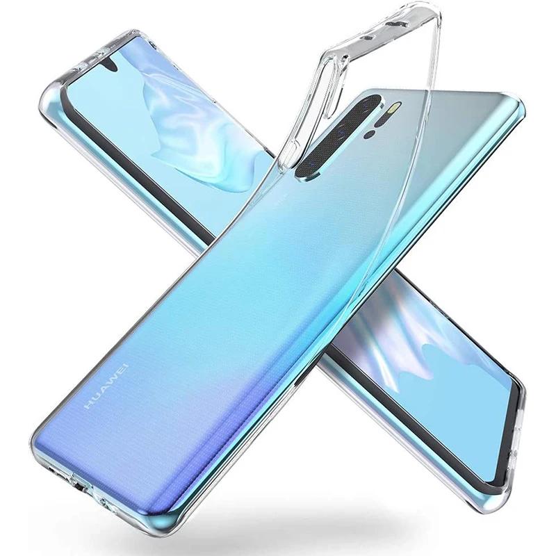 Coque en silicone Ultra fine transparente pour Huawei P50 P40 P30 P20 P10 Lite Pro Plus coque arrièr