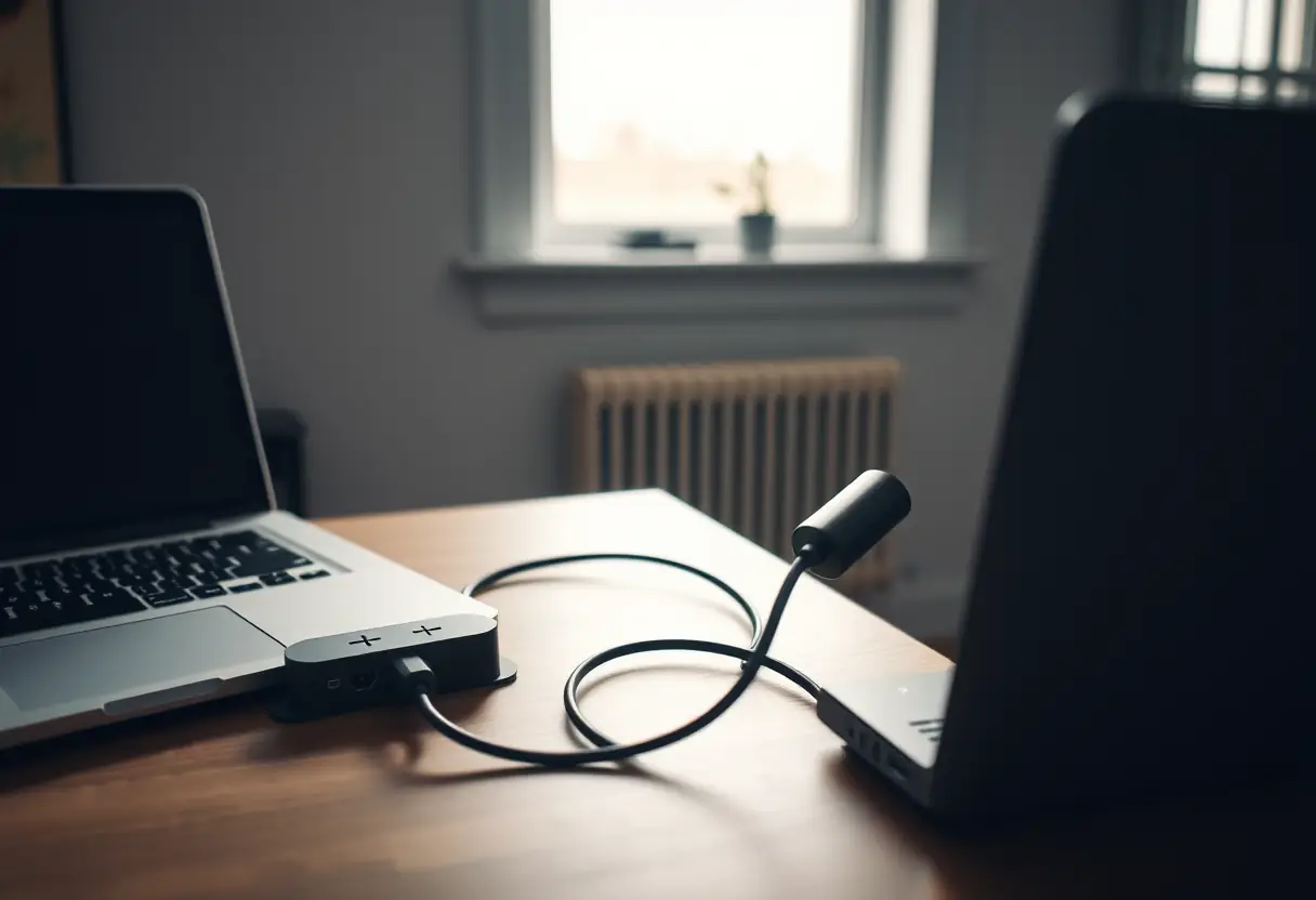 Chargeur de voiture électrique dans un bureau