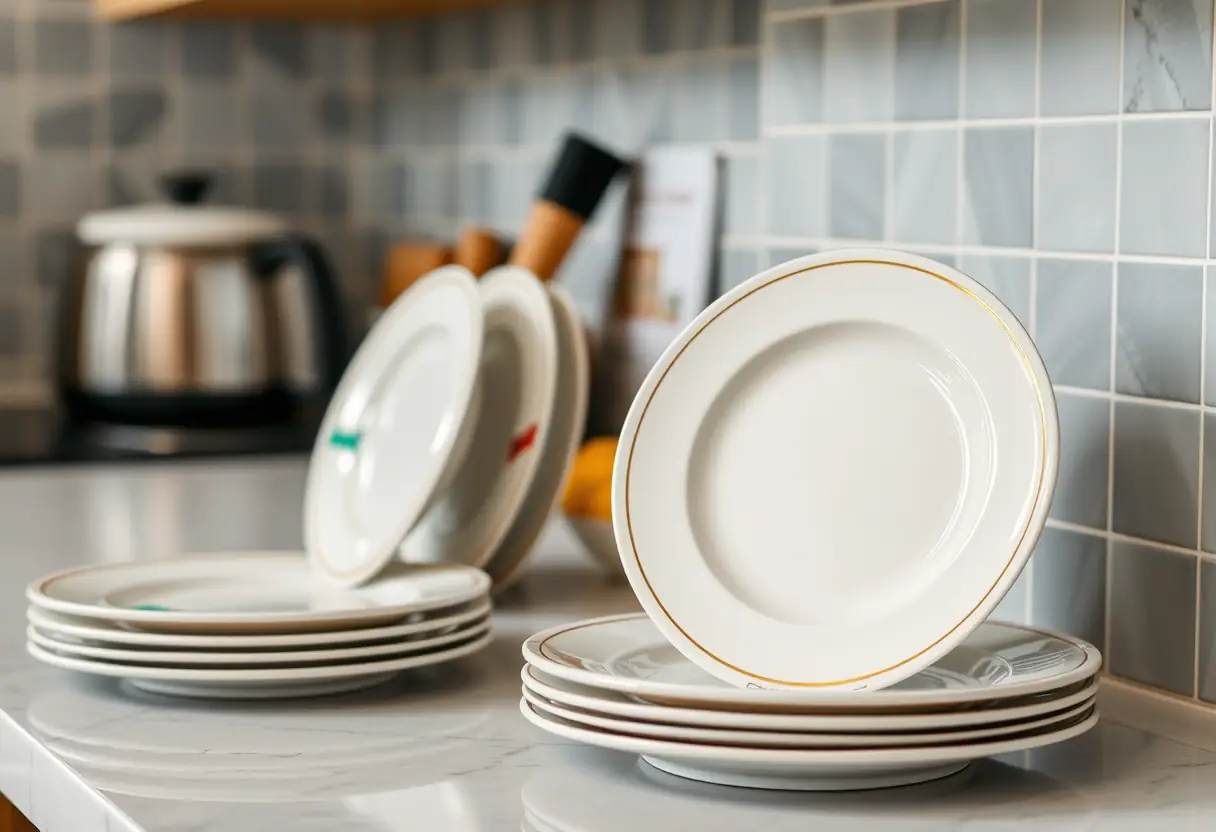 Un ensemble de chargeurs rangés sur un plan de travail de cuisine