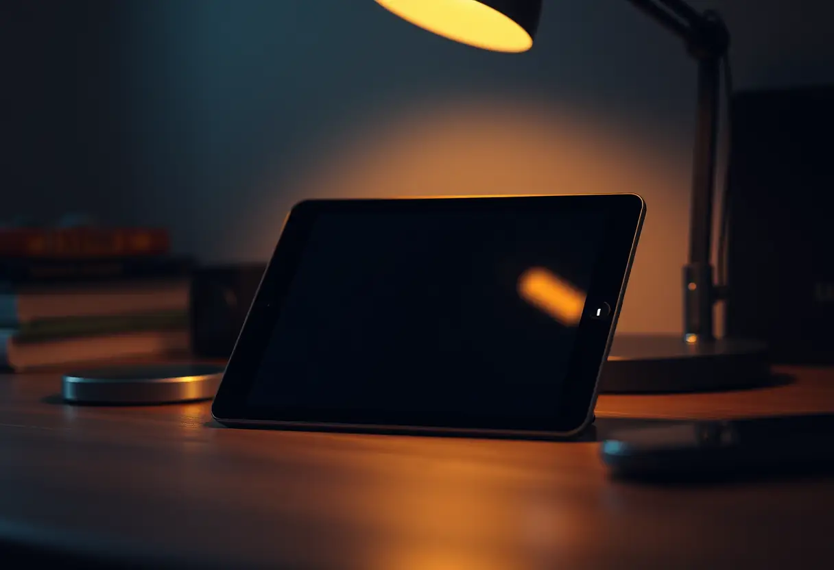 Indicateur de charge lumineux sur tablette